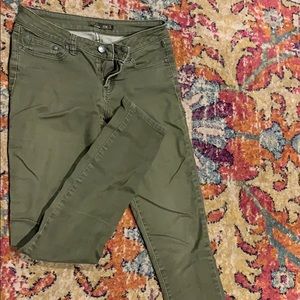 Military Green Prana Straight Jeans
